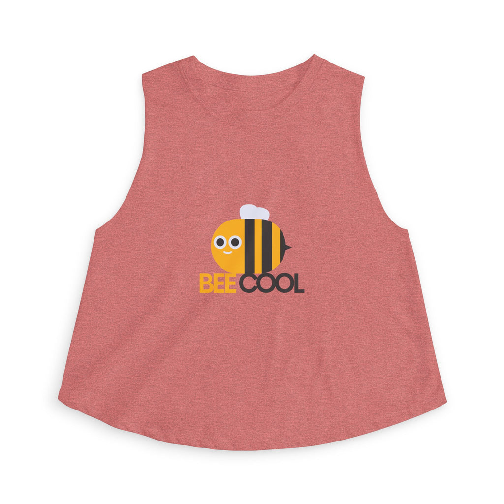 Bee Cool Crop Top — Cute Bumblebee Graphic Women's Tank