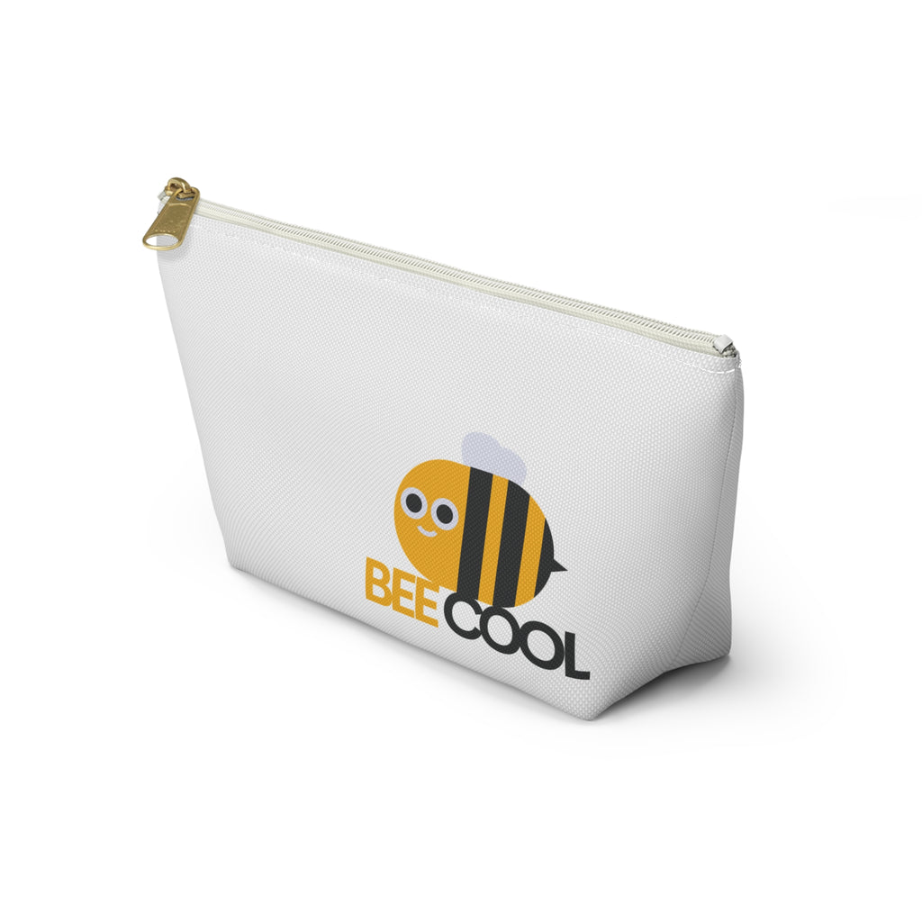 Bee Cool Accessory Pouch — Cute Bee Zipper Cosmetic Bag