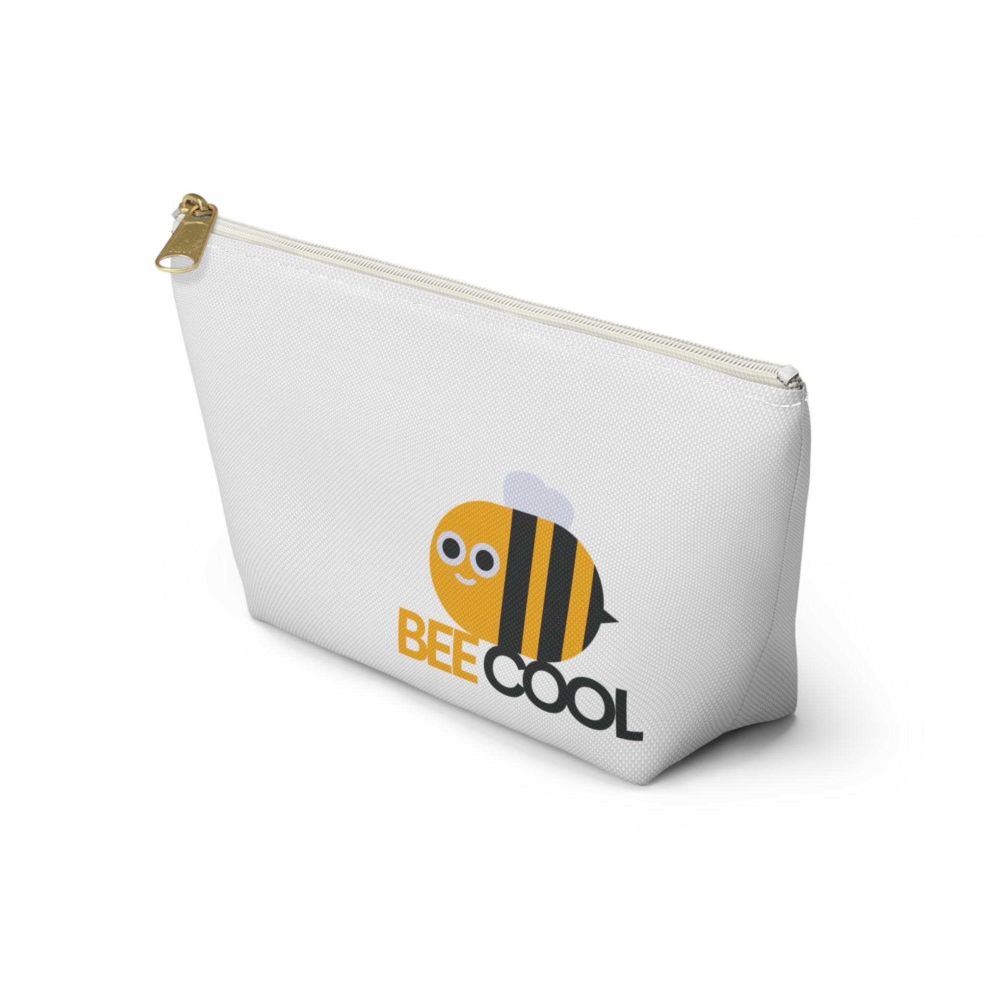 Bee Cool Accessory Pouch — Cute Bee Zipper Cosmetic Bag