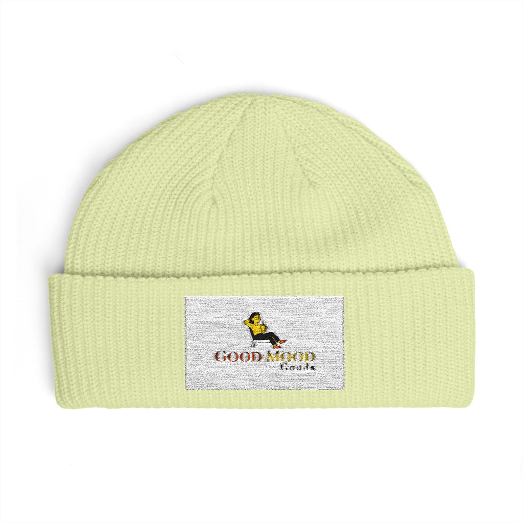 Embroidered Cuff Beanie – Cozy Knit Hat with Vintage Bird Logo