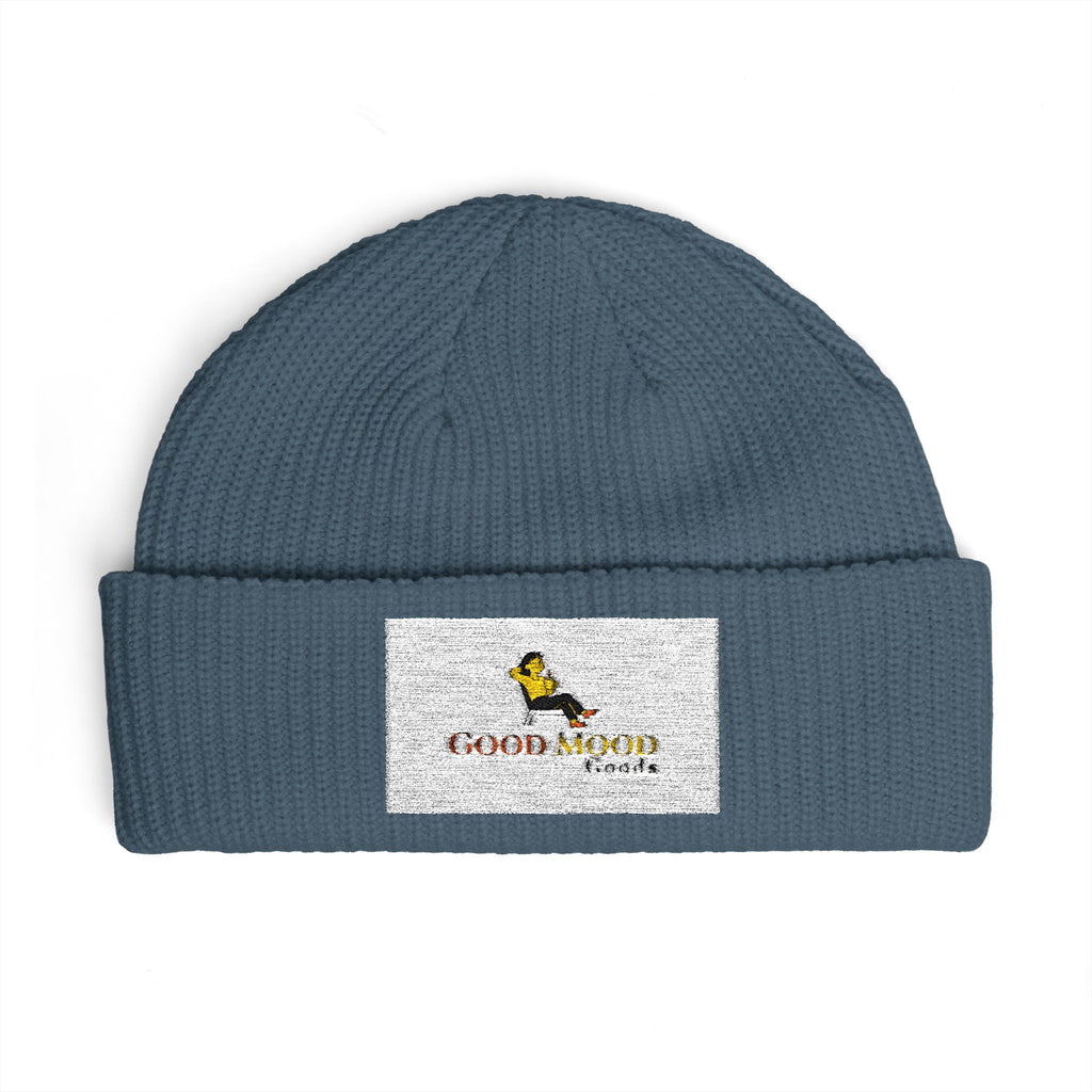 Embroidered Cuff Beanie – Cozy Knit Hat with Vintage Bird Logo