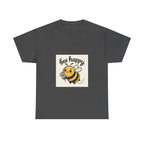 Bee Happy Tee, Unisex Cotton T-Shirt, Cute Bee Graphic Tee, Fun Summer Shirt, Gift for Bee Lovers, Nature Enthusiast Apparel
