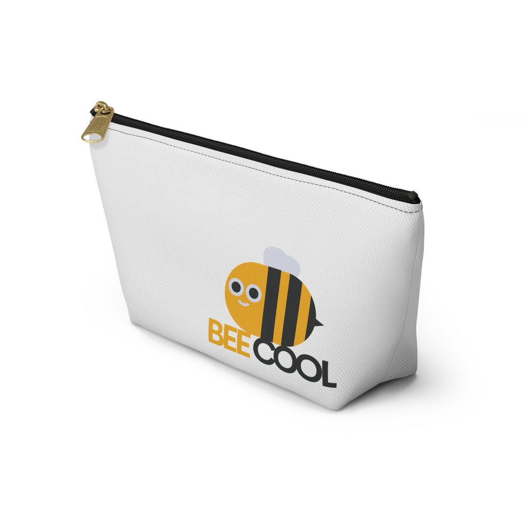 Bee Cool Accessory Pouch — Cute Bee Zipper Cosmetic Bag