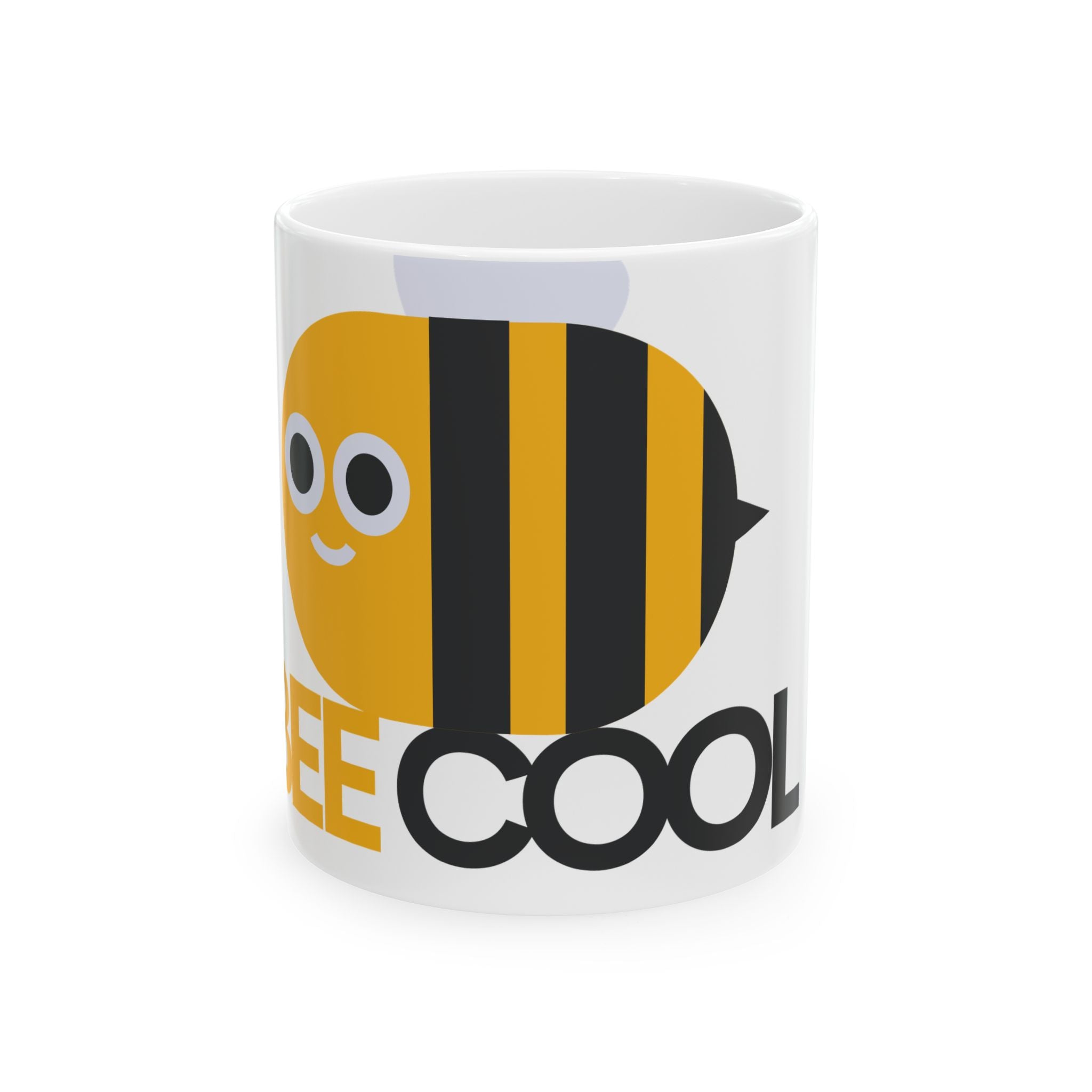 Cute Bee Ceramic Mug - Stay Cool, Gift for Bee Lovers, Fun Coffee Cup, Perfect for Birthdays, Home Decor, Inspirational Drinkware