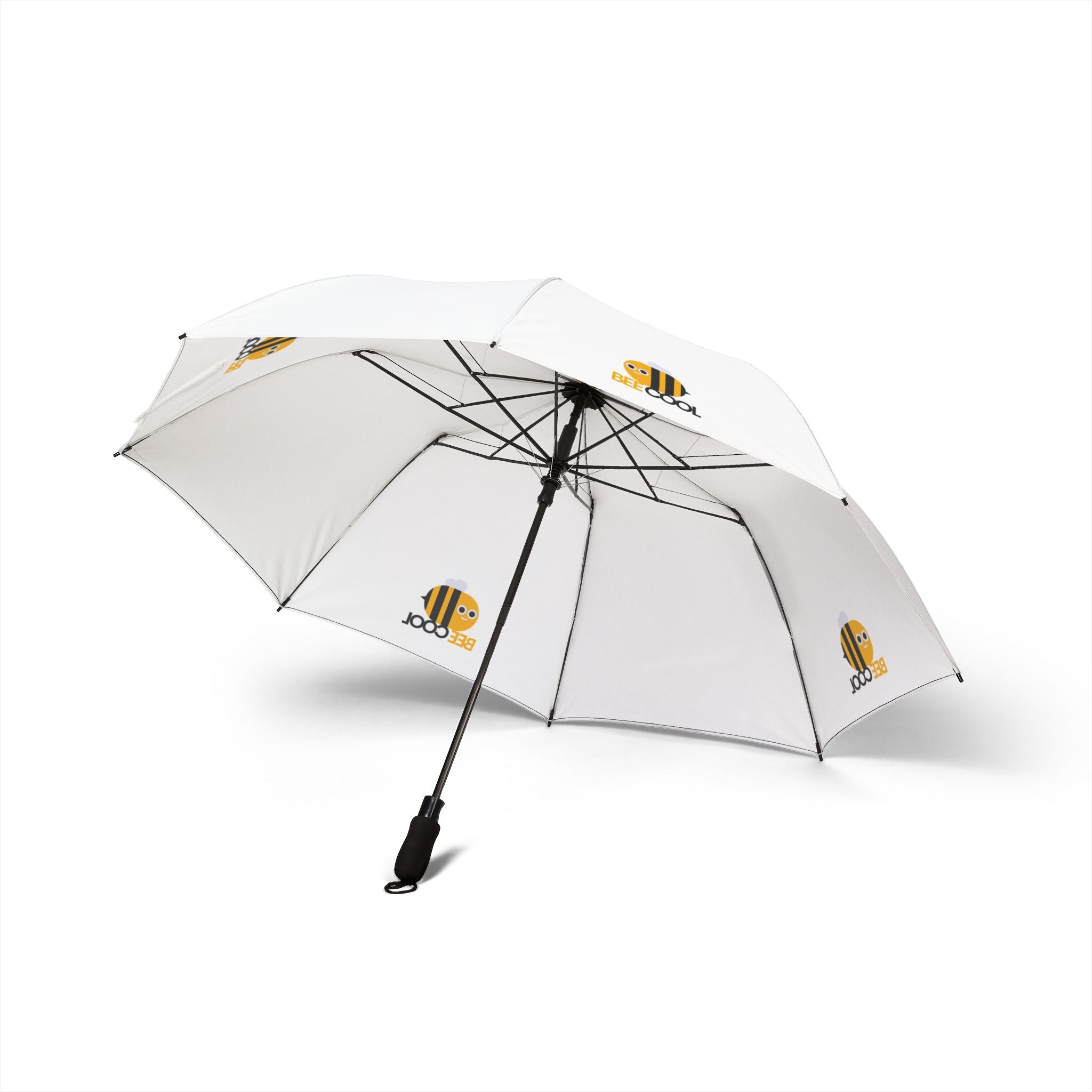 Bee Logo Foldable Umbrella — Compact Semi‑Automatic Rain Shield