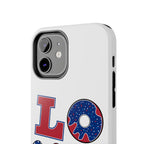 Patriotic LOVE Tough Phone Case — USA Flag & Donut Graphic