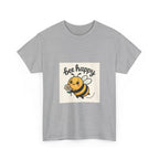 Bee Happy Tee, Unisex Cotton T-Shirt, Cute Bee Graphic Tee, Fun Summer Shirt, Gift for Bee Lovers, Nature Enthusiast Apparel