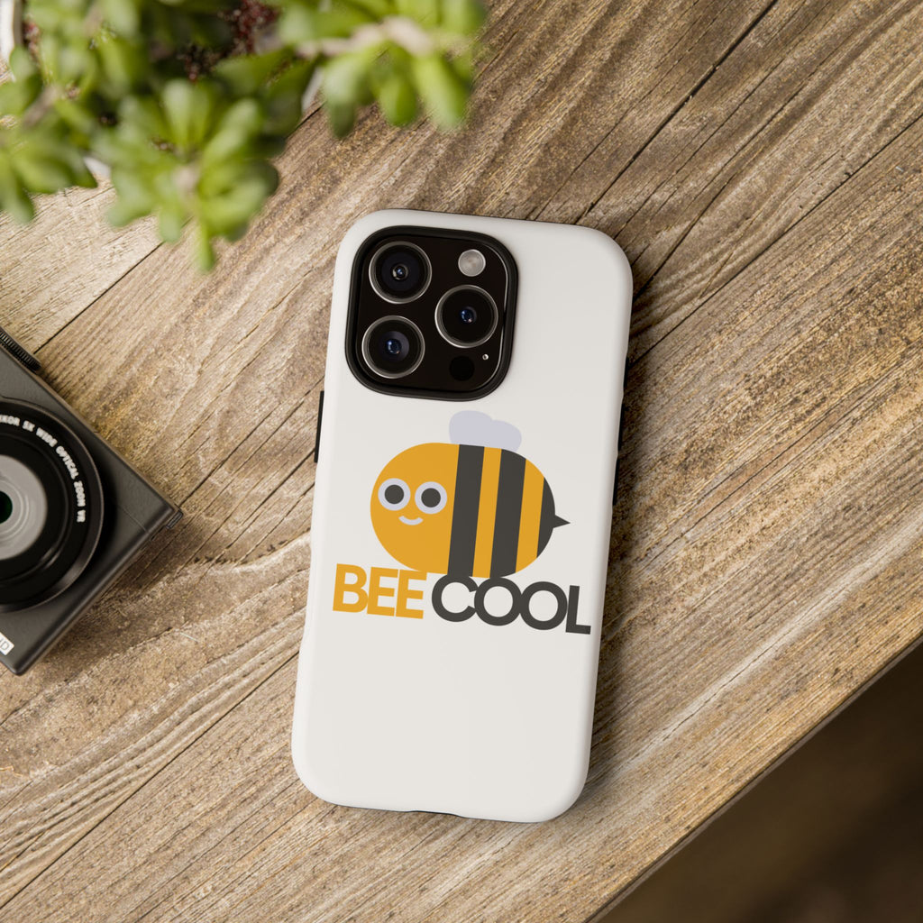 Bee Cool iPhone Case, Cute Bee Phone Cover, Fun Smartphone Protector, Unique Gift for Bee Lovers, Playful Tech Accessory