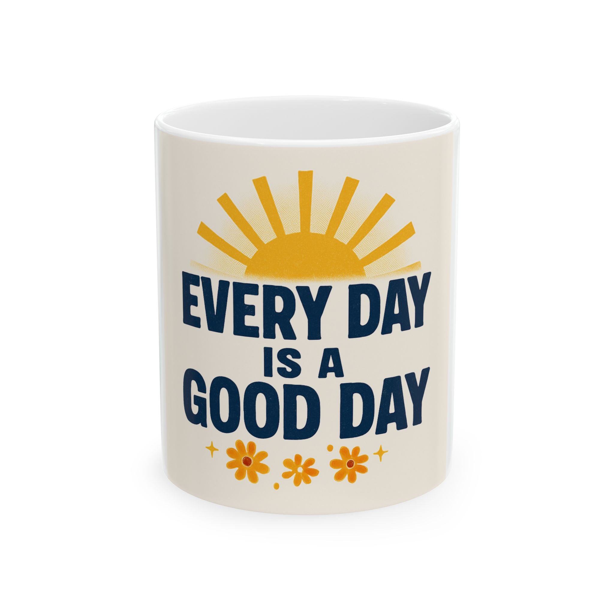 Sunny Optimism Ceramic Mug | Gift for Coffee Lovers, Motivational Coffee Cup, Inspirational Drinkware, Home Office Decor, Birthday Gift